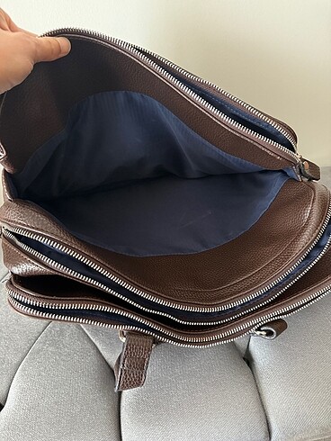 Beden kahverengi Renk ABESS HAKİKİ DERİ EVRAK LAPTOP ÇANTASI