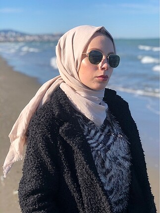 Kaşe kaban siyah tenk 36 beden