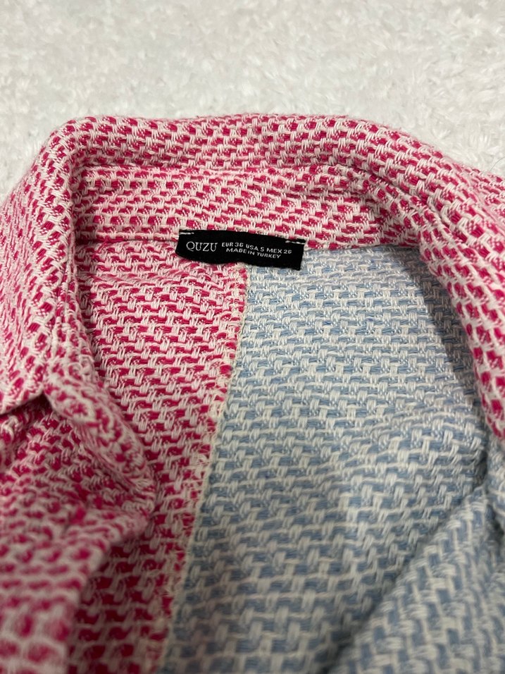 Düğmeli Çok Renkli Kadın Gömlek - Görsel 2