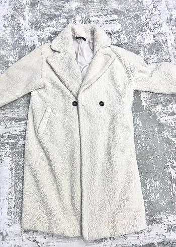 Pembe Peluş Kadın Kaban 36 beden - Görsel 3