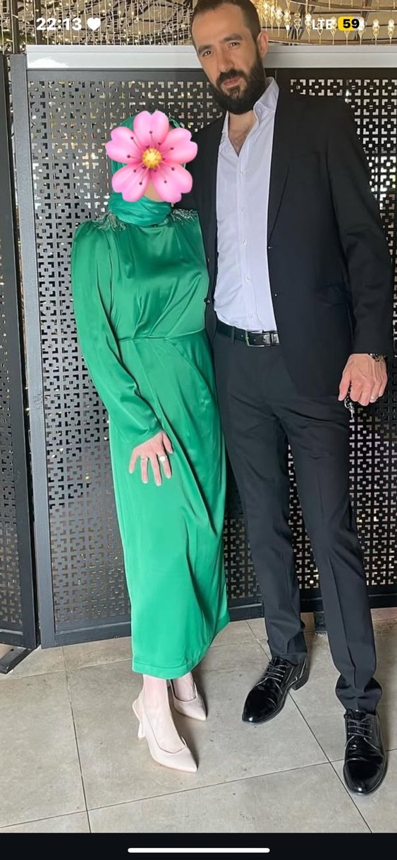 Yeşil tesettür elbise - Görsel 3