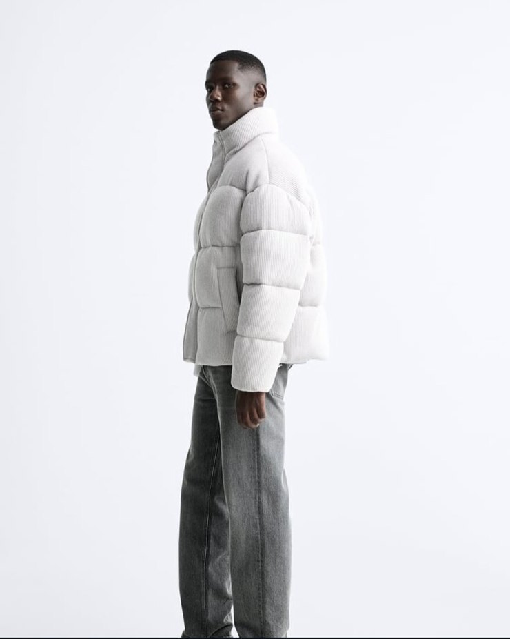 Zara fitilli örgü şişme mont - Görsel 3