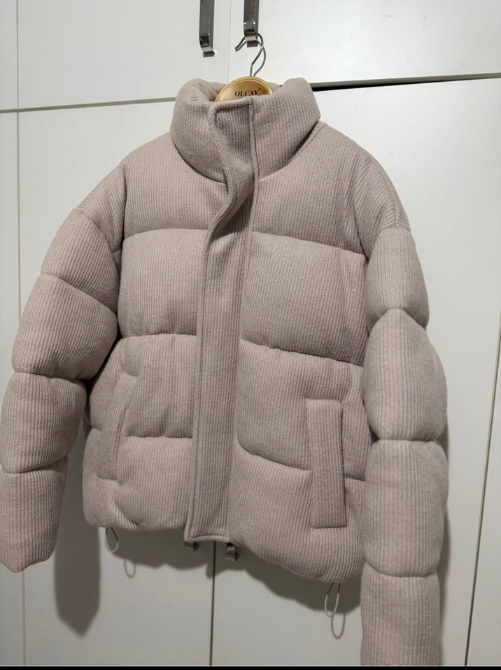 Zara fitilli örgü şişme mont - Görsel 4