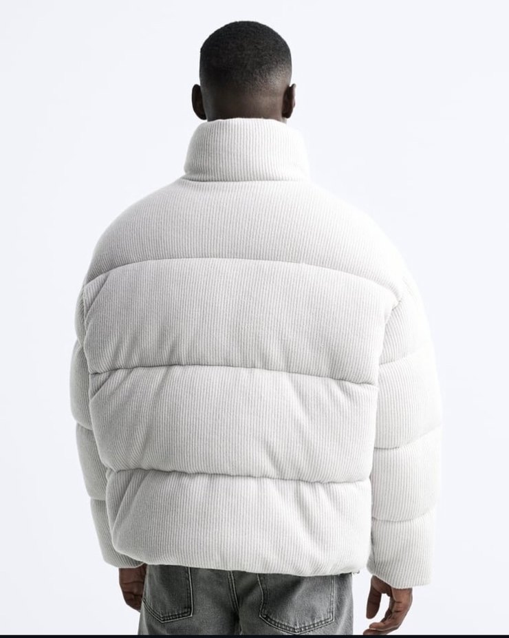 Zara fitilli örgü şişme mont - Görsel 2