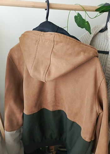xl Beden camel Renk Düğmeli Camel Süet Kaban