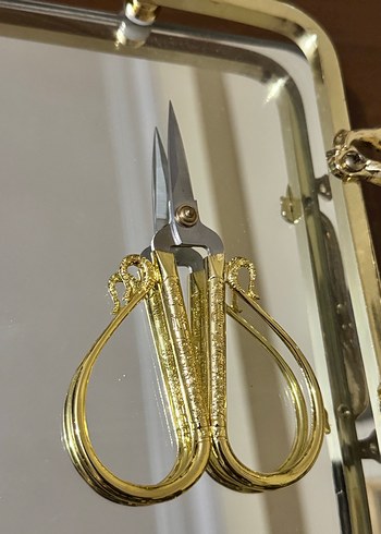 Altın Renkli Parlak nişan -söz  Makası - Görsel 2