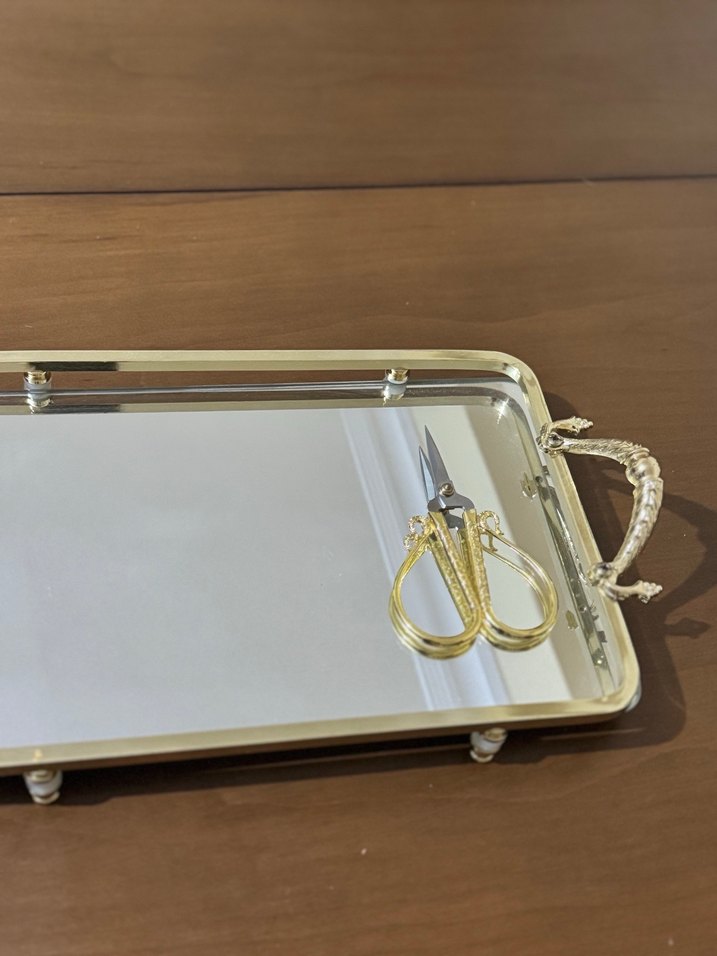 Altın Renkli Parlak nişan -söz  Makası - Görsel 3