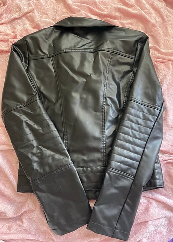 36 Beden siyah Renk Siyah Biker Suni Deri Ceket
