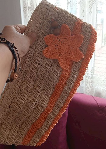 hasır görünümlüDetaylı renkli Kadın suyoluÇantam en×41×boy20×