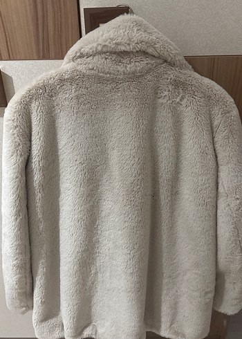 H&M Beyaz Suni Kürk Midi Kaban H&M