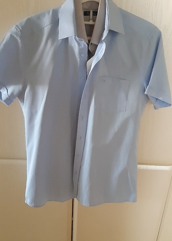 Pierre Cardin Cardin Mavi Kısa Kollu Erkek Gömlek