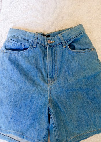 LC Waikiki Mavi Kadın Loose Fit Kısa Denim Şort