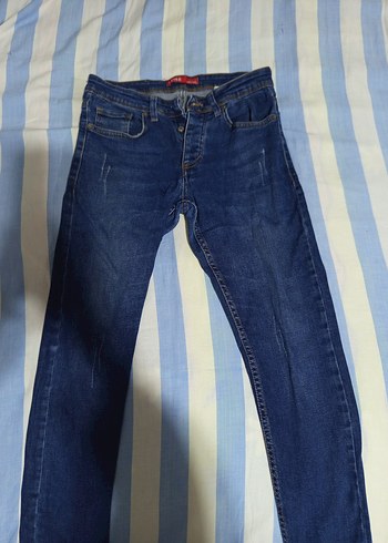 Koyu Mavi Regular Fit Midi Kot Pantolon - Görsel 2