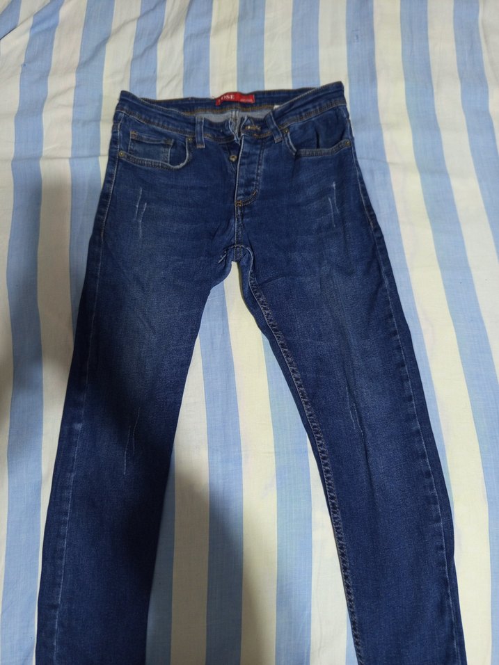 Koyu Mavi Regular Fit Midi Kot Pantolon - Görsel 2