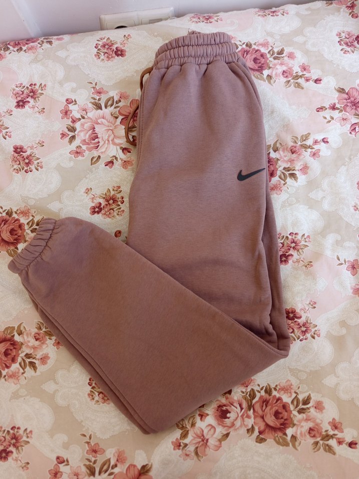 Kadın Pastel Kahverengi Salaş Keten Eşofman - Görsel 2