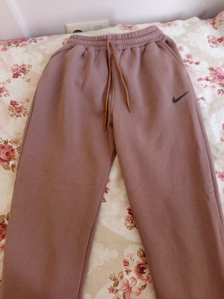 Kadın Pastel Kahverengi Salaş Keten Eşofman - Görsel 3