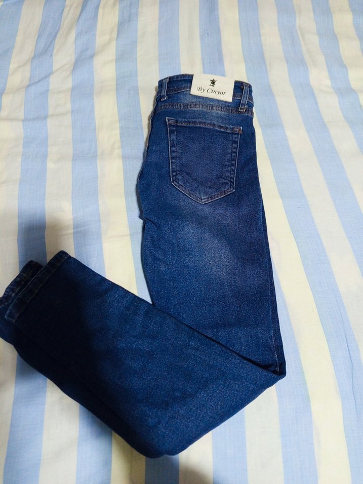 Düğmeli Lacivert  Jean - Görsel 2