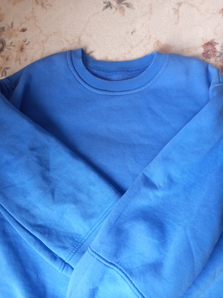 Mavi Kadın Sweatshirt, Bisiklet Yaka, Rahat Kesim - Görsel 4