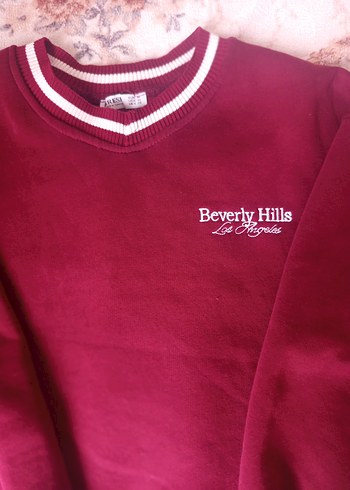 Burgundy Kadın Sweatshirt Knitted Detaylı - Görsel 3