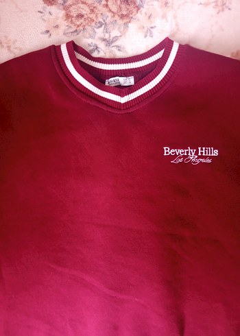 Burgundy Kadın Sweatshirt Knitted Detaylı - Görsel 5