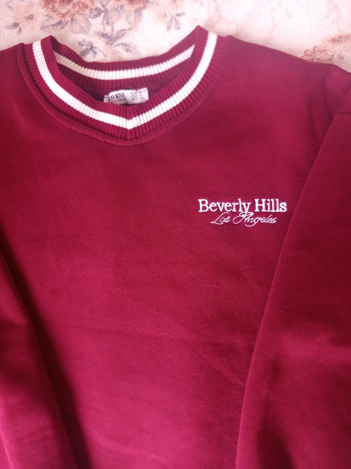 Burgundy Kadın Sweatshirt Knitted Detaylı - Görsel 3