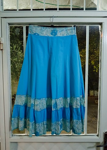 Mavi Bohem Uzun Etek - Görsel 6