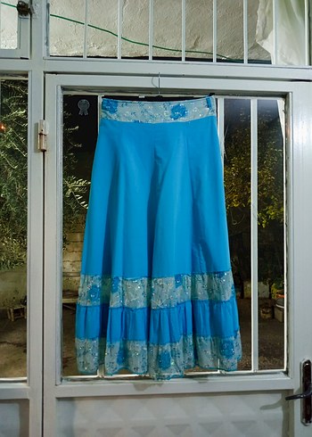 Mavi Bohem Uzun Etek - Görsel 3