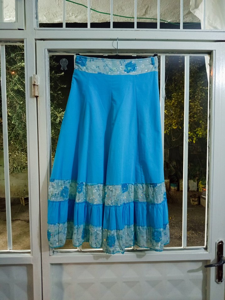 Mavi Bohem Uzun Etek - Görsel 2