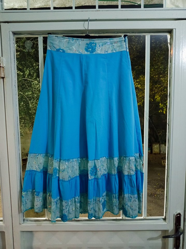 Mavi Bohem Uzun Etek - Görsel 5