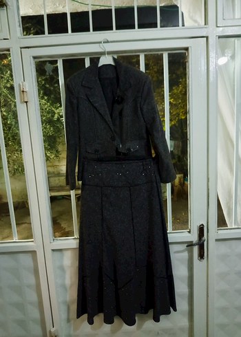 Kadın Siyah Uzun Kollu Takım Elbise - Görsel 2