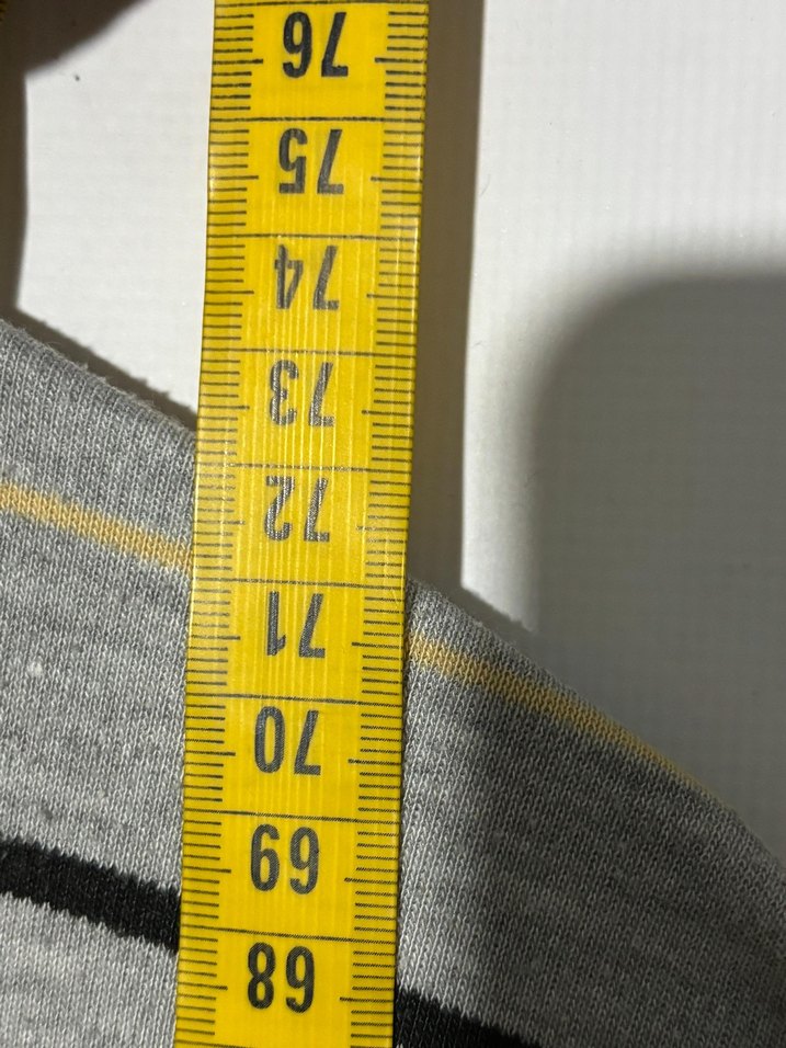 Kiğılı Gri Çizgili Uzun Kollu Polo Tişört - Görsel 4