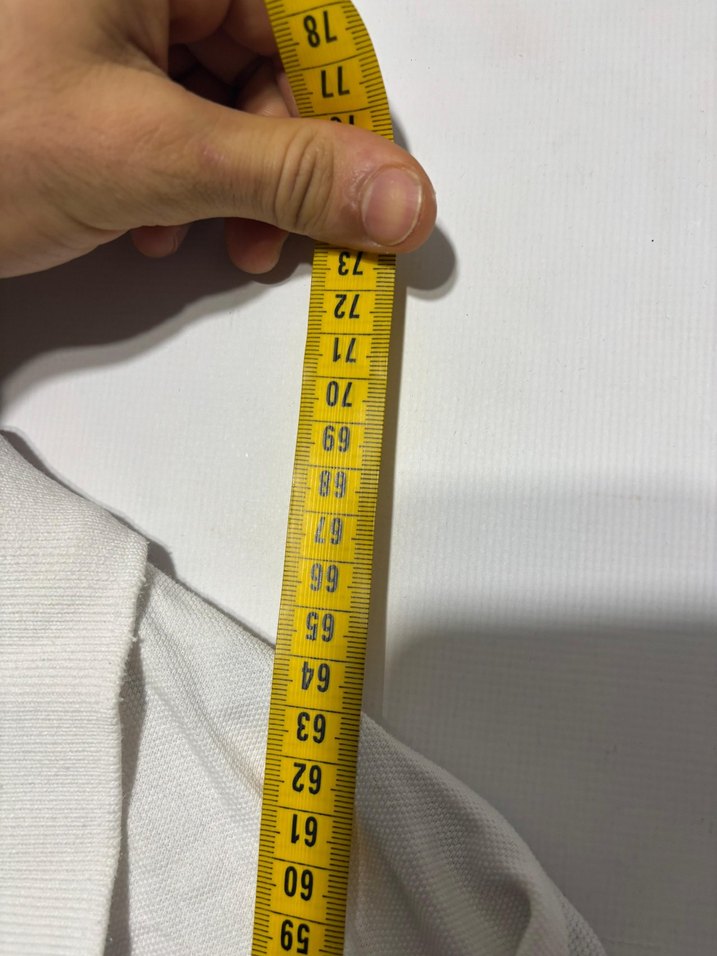 Uzun Kollu Beyaz Polo Tişört - Görsel 4