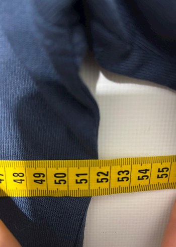 Erkek Lacivert Uzun Kollu Denim Polo Tişört - Görsel 5