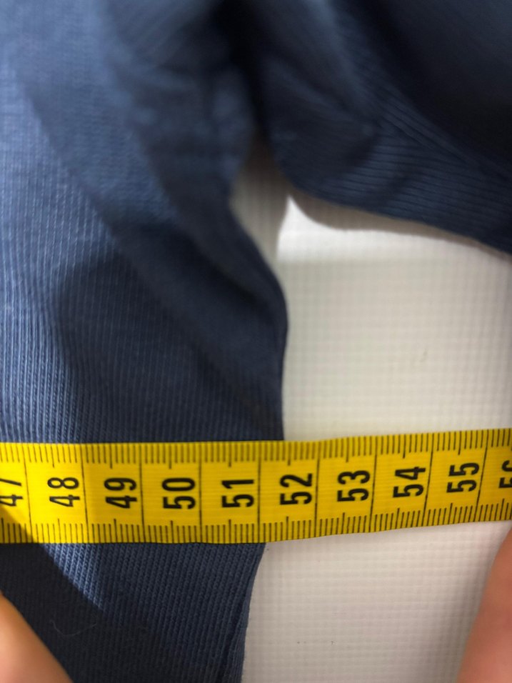 Erkek Lacivert Uzun Kollu Denim Polo Tişört - Görsel 5