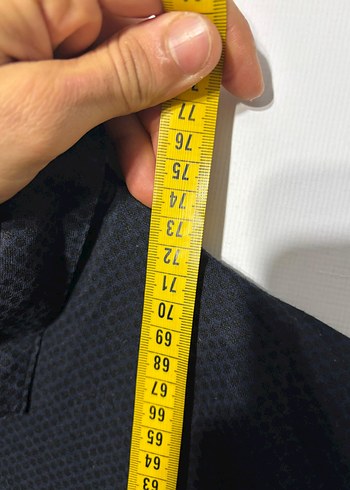 Erkek Siyah Keten Uzun Kollu Polo Tişört - Görsel 4