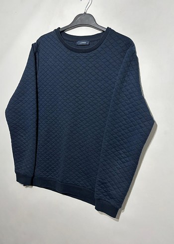 Lacivert Erkek Örgü Sweatshirt - Görsel 2