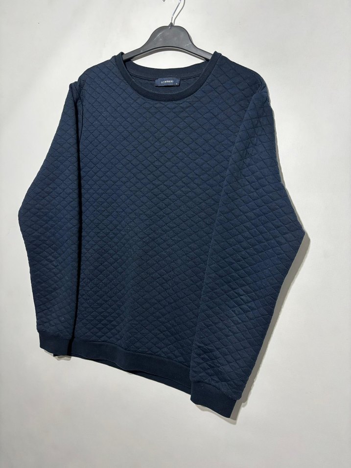 Lacivert Erkek Örgü Sweatshirt - Görsel 2