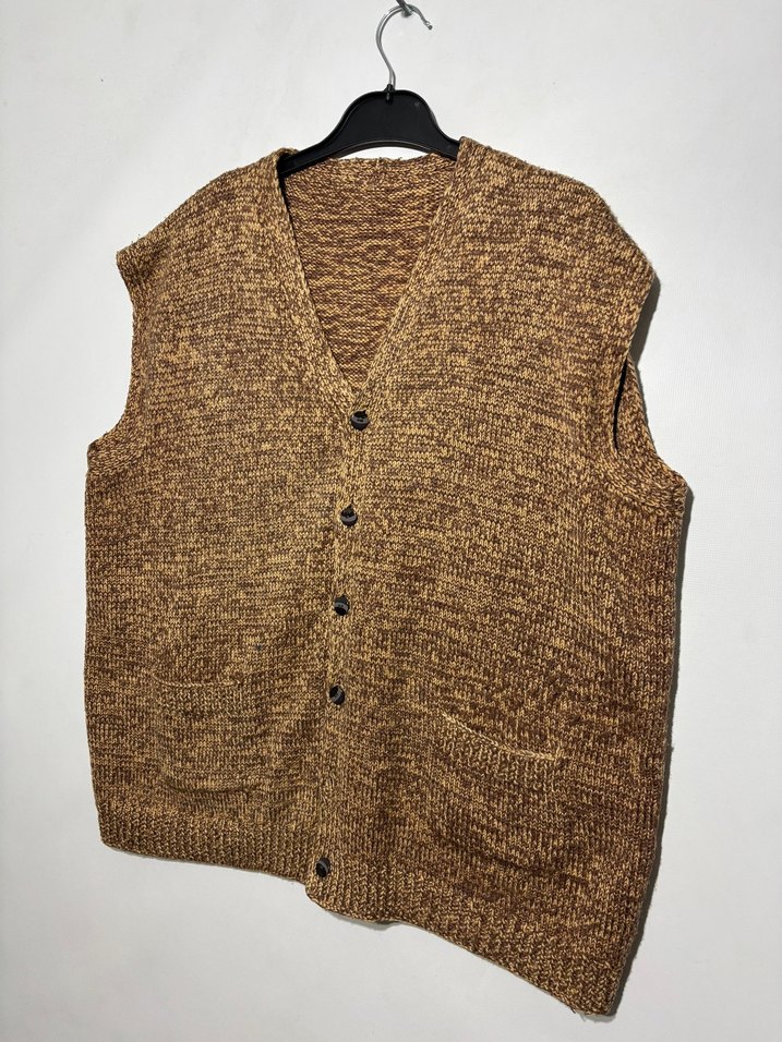 Erkek Kahverengi Örgü Süveter - Görsel 2