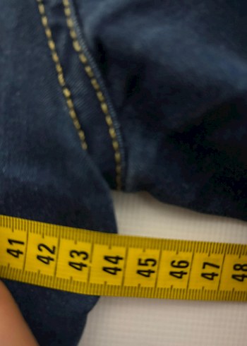 Düğmeli Mavi Kadın Kot Ceket - Görsel 4