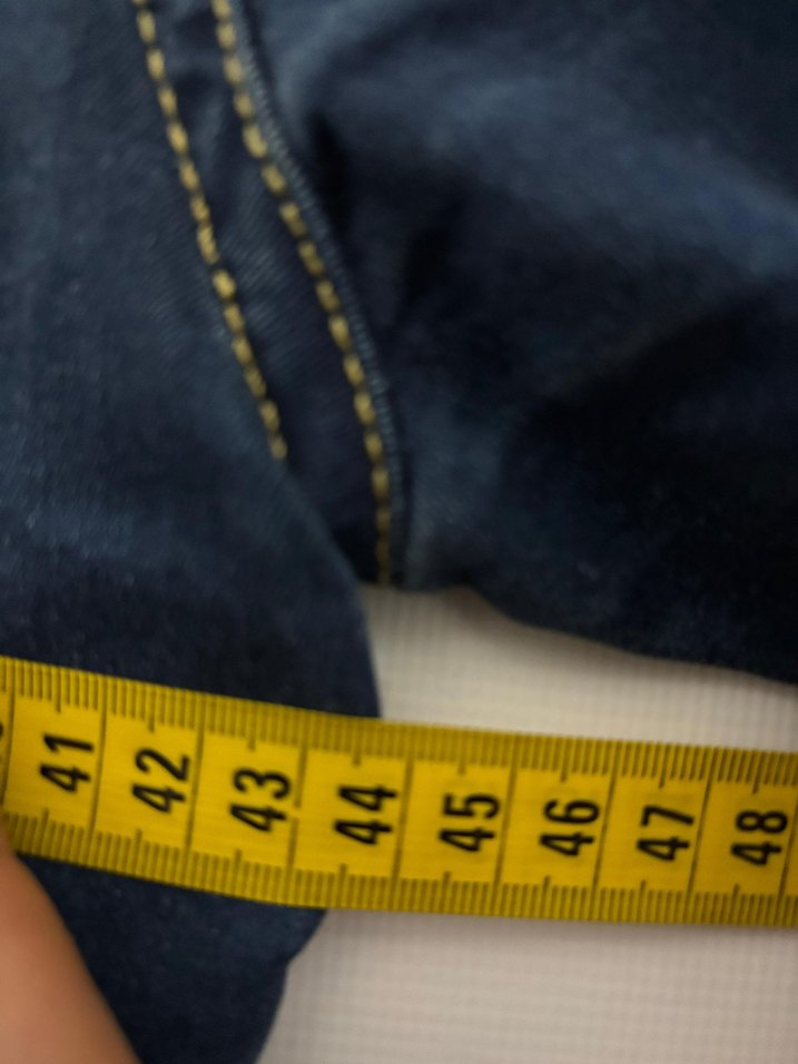 Düğmeli Mavi Kadın Kot Ceket - Görsel 4