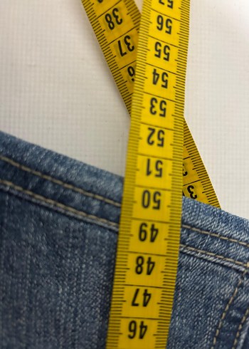 Düğmeli Mavi Kadın Kot Ceket - Görsel 3