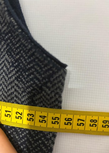 Gri V Yaka Örgü Süveter - Görsel 3