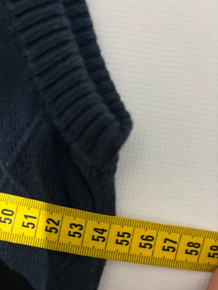 Lacivert V Yaka Erkek  Triko Süveter - Görsel 3