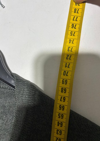 Gri V Yakalı Örgü Erkek Süveter - Görsel 2