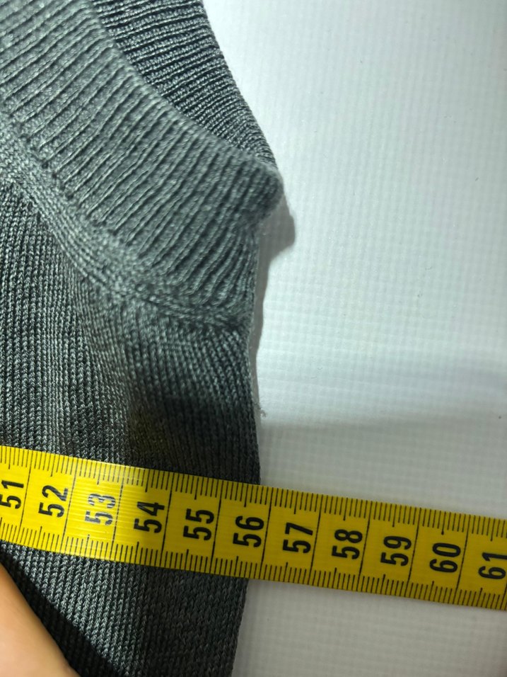 Gri V Yakalı Örgü Erkek Süveter - Görsel 3