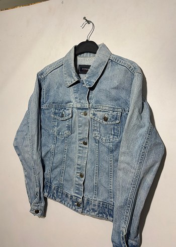 Düğmeli Mavi Kadın Denim Ceket - Görsel 2