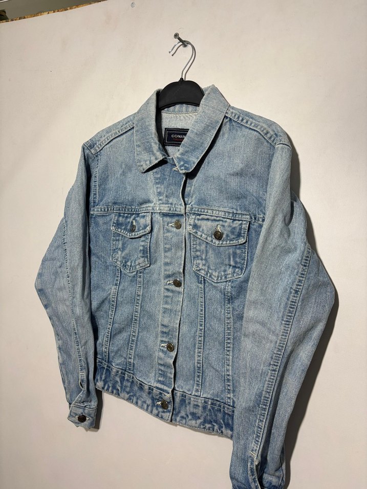 Düğmeli Mavi Kadın Denim Ceket - Görsel 2