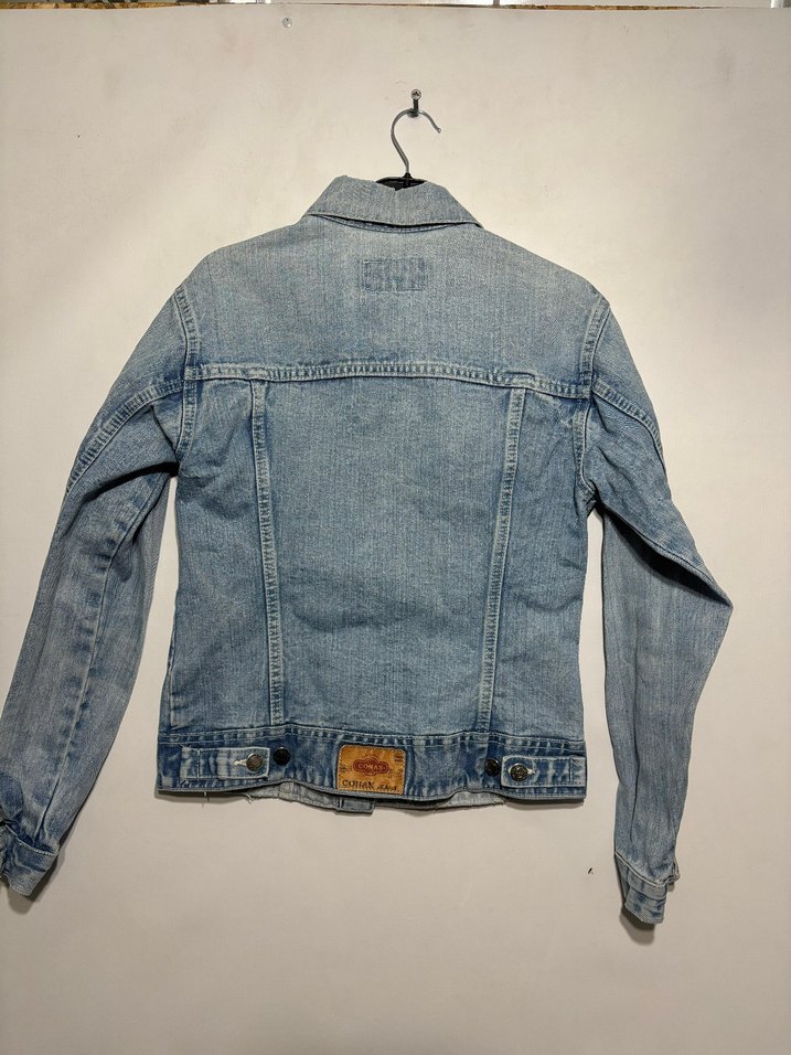 Düğmeli Mavi Kadın Denim Ceket - Görsel 3