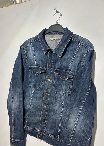 Düğmeli Lacivert Erkek Kot Ceket - Görsel 2