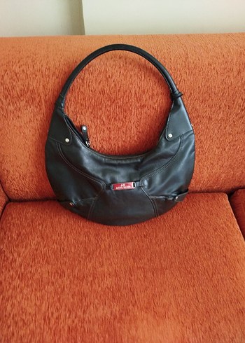 Anne Klein Siyah Deri Tokalı Kadın Çanta